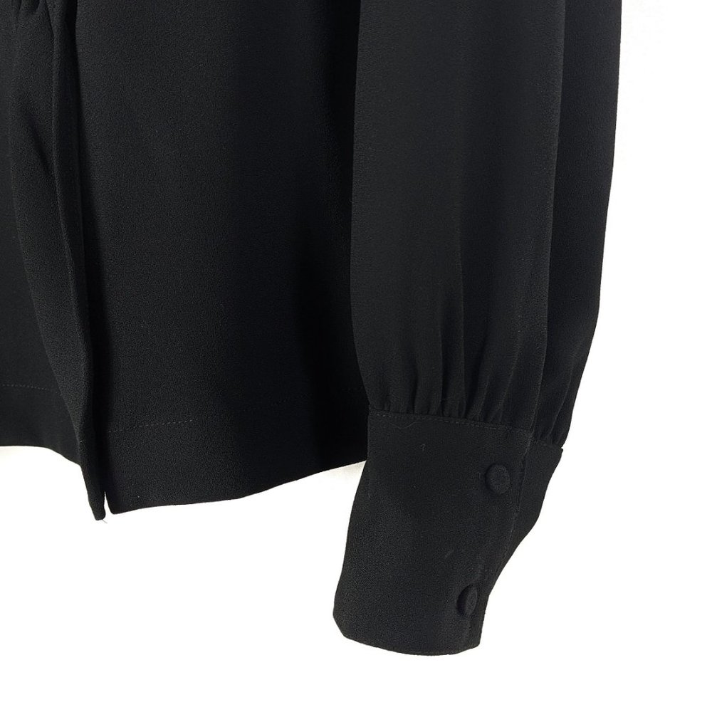 NWT J. Crew Black Long Sleeve Faux Wrap Top_2